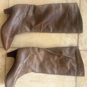 Beautiful Soft Italian Leather Brown heeled boots